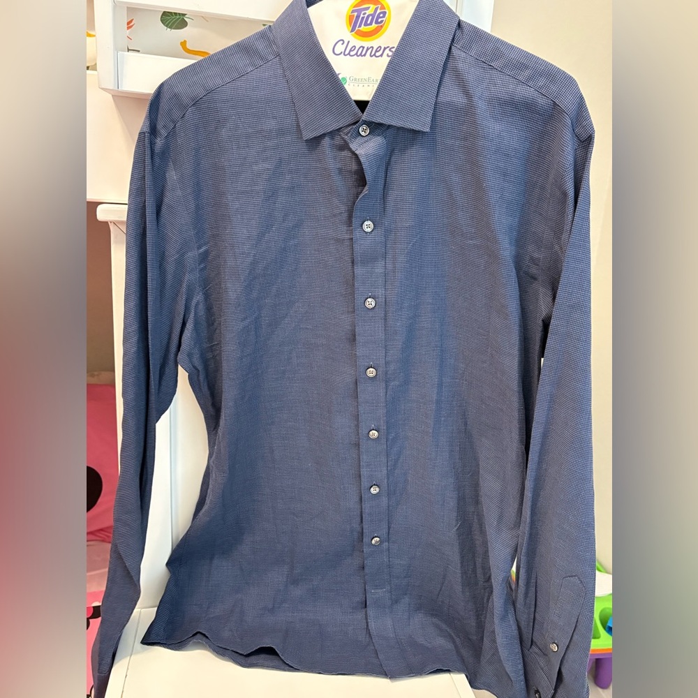 Men's Blue Long Sleeve Shirt